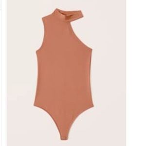 Abercrombie asymmetrical mock turtleneck bodysuit